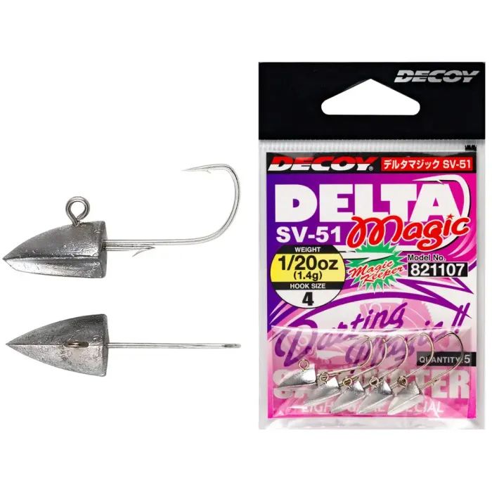 Джиг-головка Decoy SV-51 Delta Magic 8 1.4g (5шт/уп) Фото