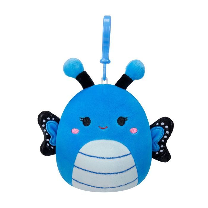 Мягкая игрушка Squishmallows на клипсе -Бабочка Вейверли 9 см Фото