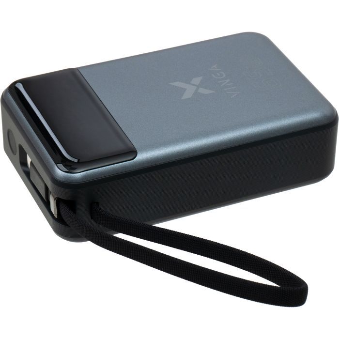 Батарея универсальная Vinga 20000 mAh 65W Display USB-C Cable Grey Фото 4
