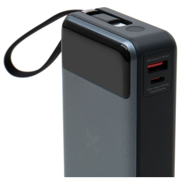 Батарея универсальная Vinga 20000 mAh 65W Display USB-C Cable Grey Фото 5