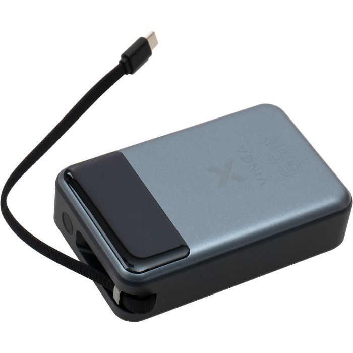 Батарея универсальная Vinga 20000 mAh 65W Display USB-C Cable Grey Фото 7