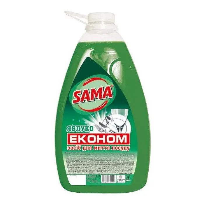 Средство для ручного мытья посуды Sama Яблуко 4 кг Фото