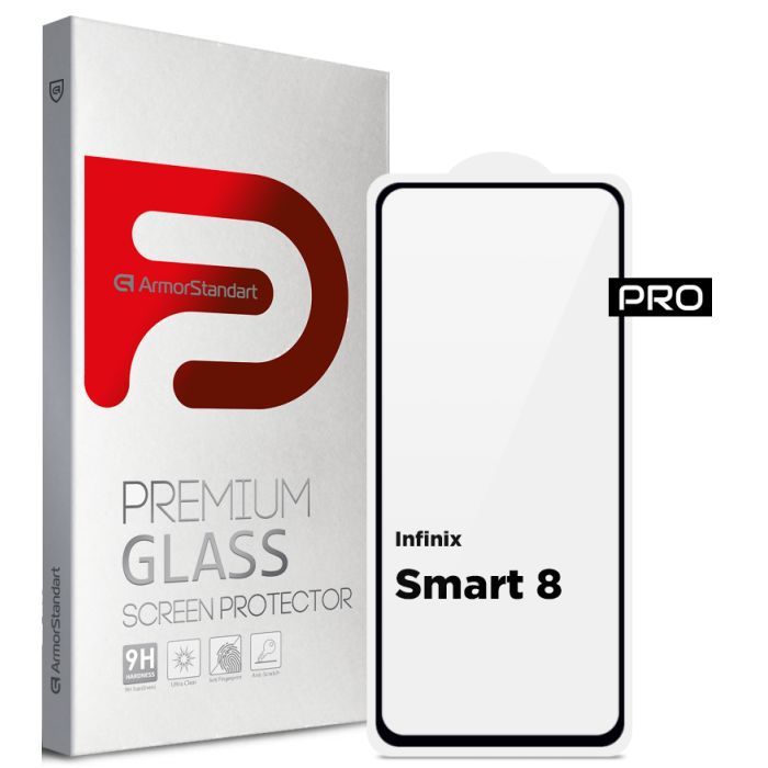 Стекло защитное Armorstandart Pro Infinix Smart 8 Black Фото