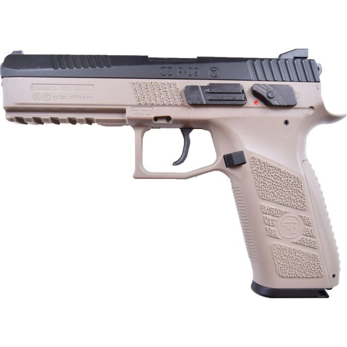 Пневматический пистолет ASG CZ P-09 Blowback Pellet Black/FDE Фото