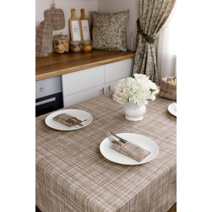 Скатерть Прованс Тереза Клеточка 120х133 Фото