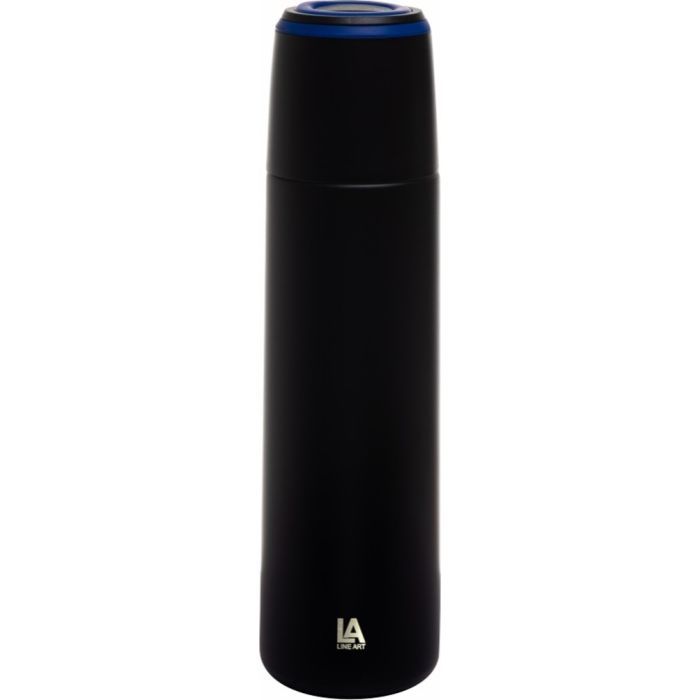 Термос Line Art Fiji 500 мл чорний/синій Фото
