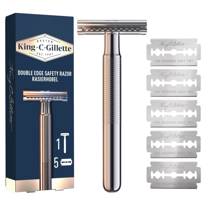 Бритва Gillette King C. Безопасная с 5 сменными лезвиями Фото