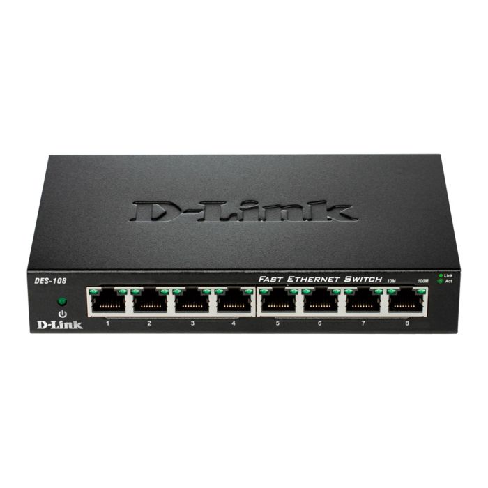 Коммутатор сетевой D-Link DES-108 Фото
