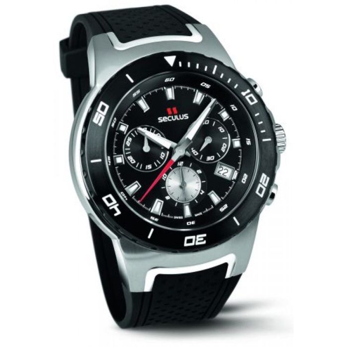 Наручные часы Seculus 4488.2.503 black, ss tr-ipb silver, silicon black Фото