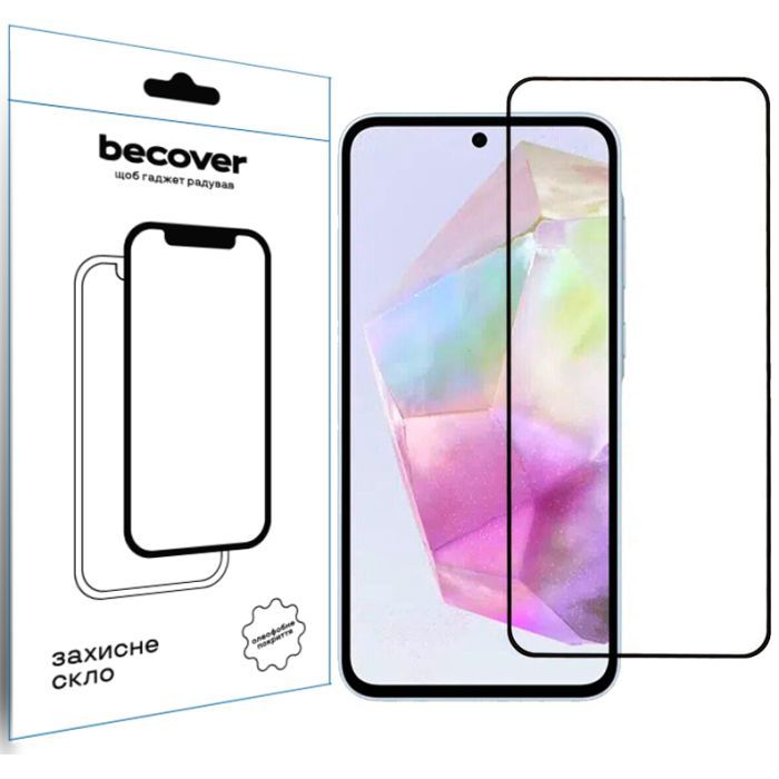 Стекло защитное BeCover Samsung Galaxy A36 SM-A366 Black Фото