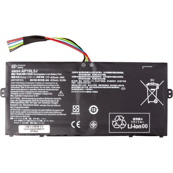 Аккумулятор для ноутбука PowerPlant ACER Switch 3 SW312-31P (AP16L5J) 7.7V 4670mAh Фото