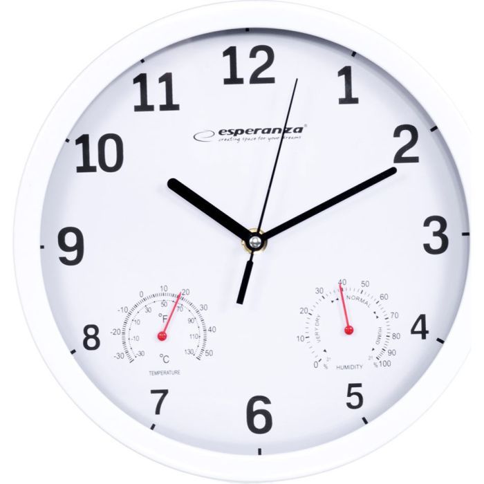 Настенные часы Esperanza Wall Clock Lyon 25см White Фото