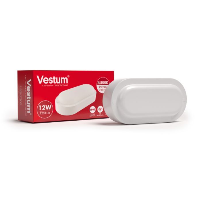 Светильник Vestum ЖКХ LED 12W овал 4500K 220V Фото