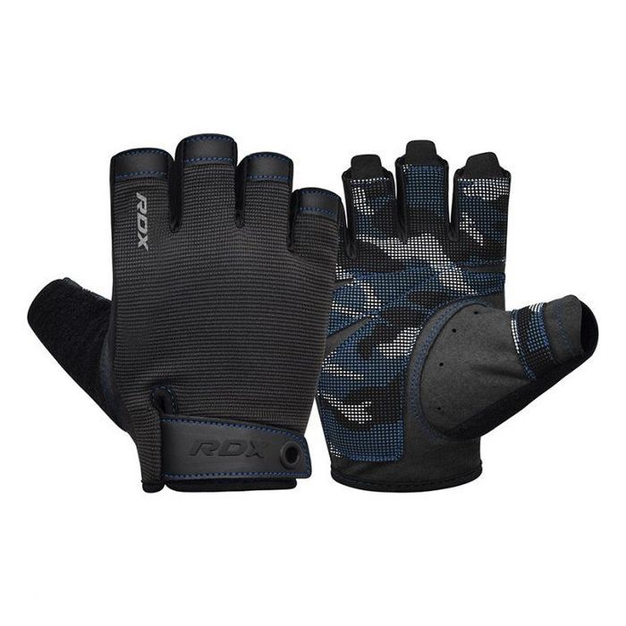 Перчатки для фитнеса RDX T2 Half Blue Plus XL Фото