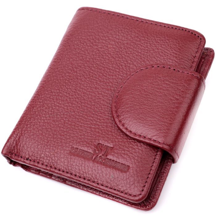 Кошелек ST Leather Из натуральной кожи Бордовый Фото