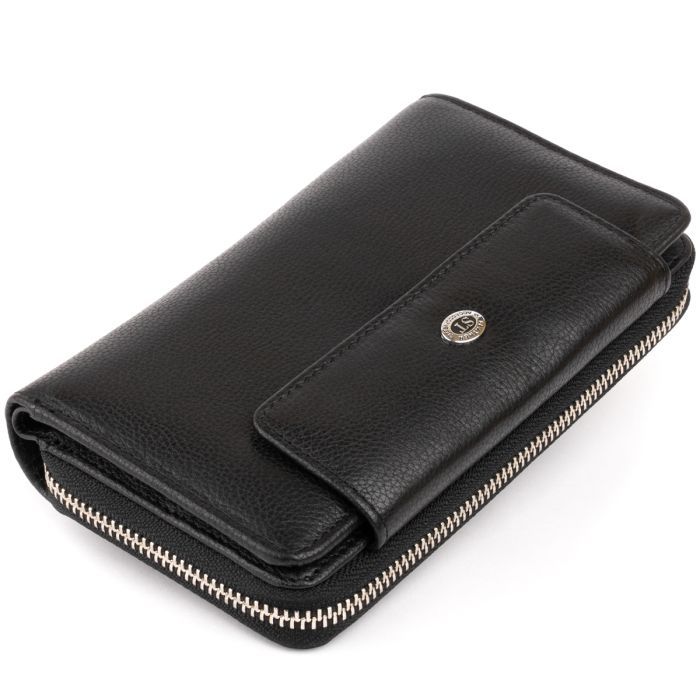 Кошелек ST Leather Из кожи Черный Фото