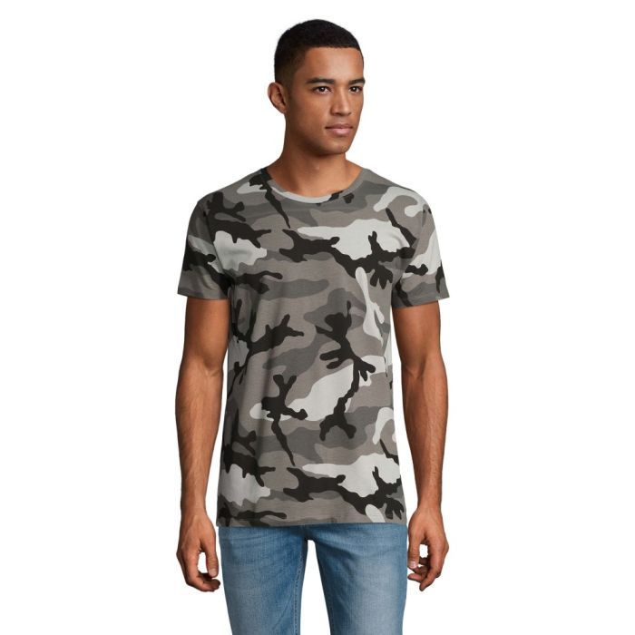 Футболка Sol's Camo men сірий камо XXL Фото