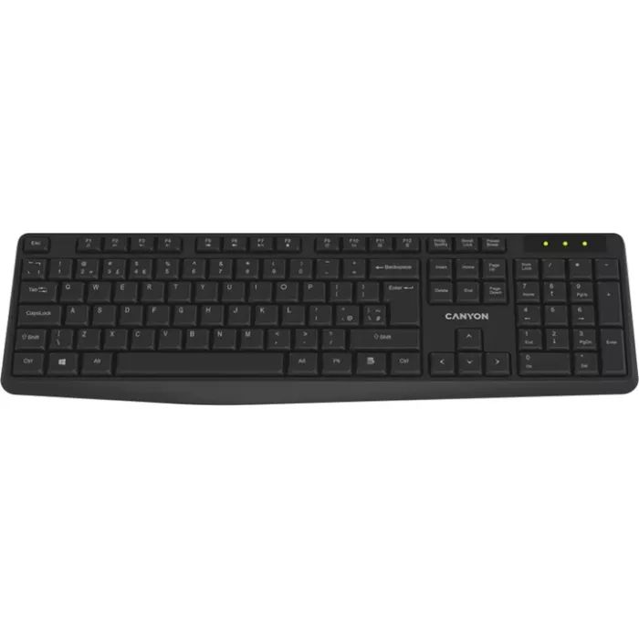 Клавиатура Canyon KB-W01 Water resistant Wireless UA Black Фото