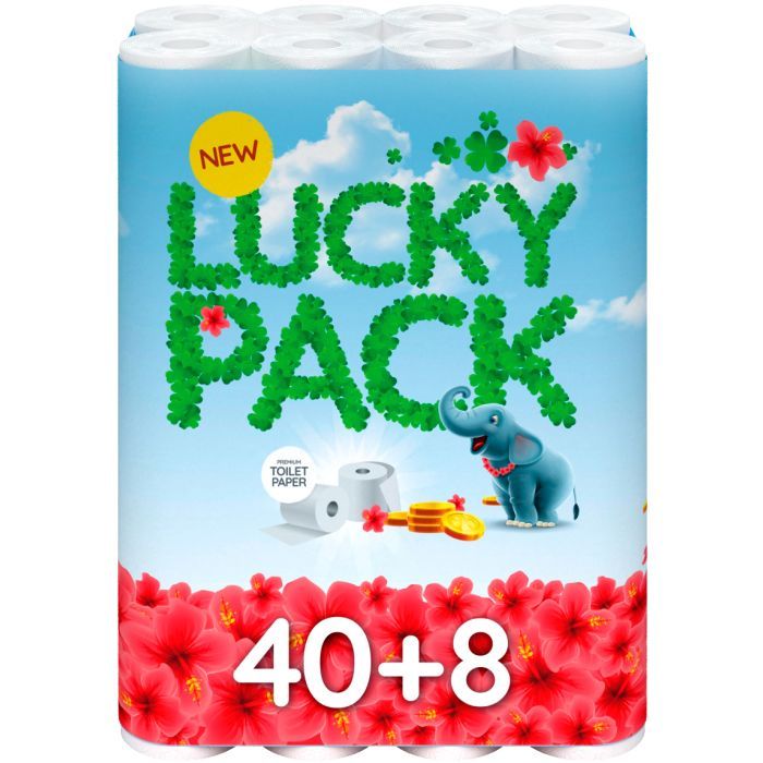 Туалетная бумага Ruta Lucky Pack 2 слоя 48 рулонов Фото