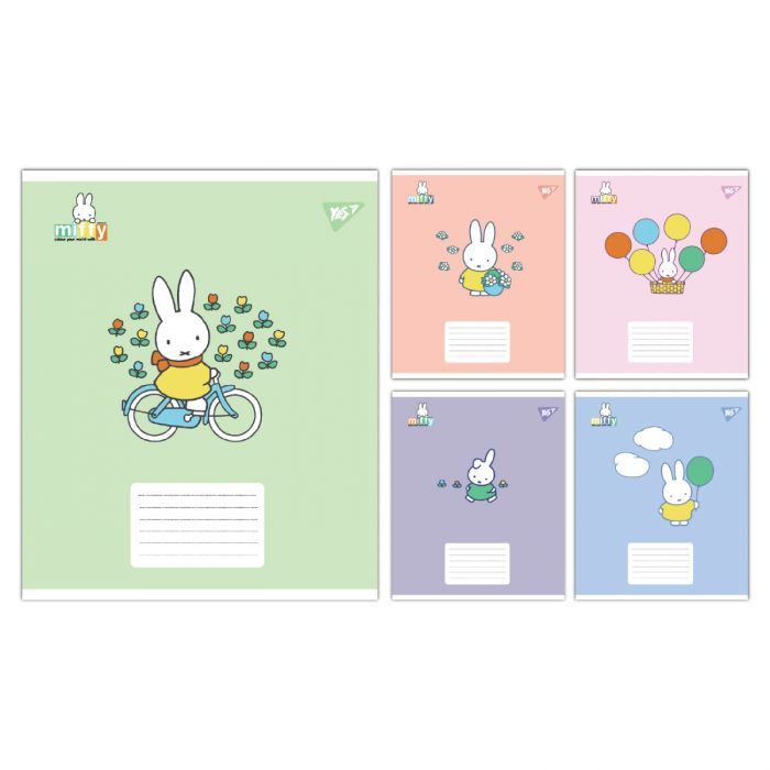 Тетрадь Yes Miffy Playfull А5 24 аркушів лінія Фото