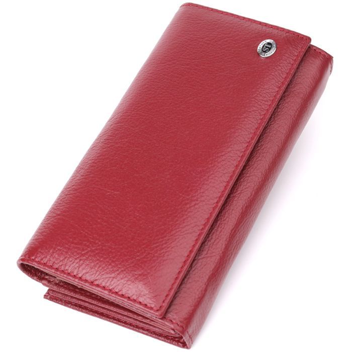 Кошелек ST Leather Из натуральной кожи Бордовый Фото