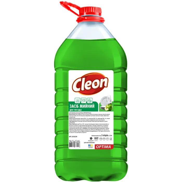 Средство для ручного мытья посуды Cleon Яблоко 5 л Фото