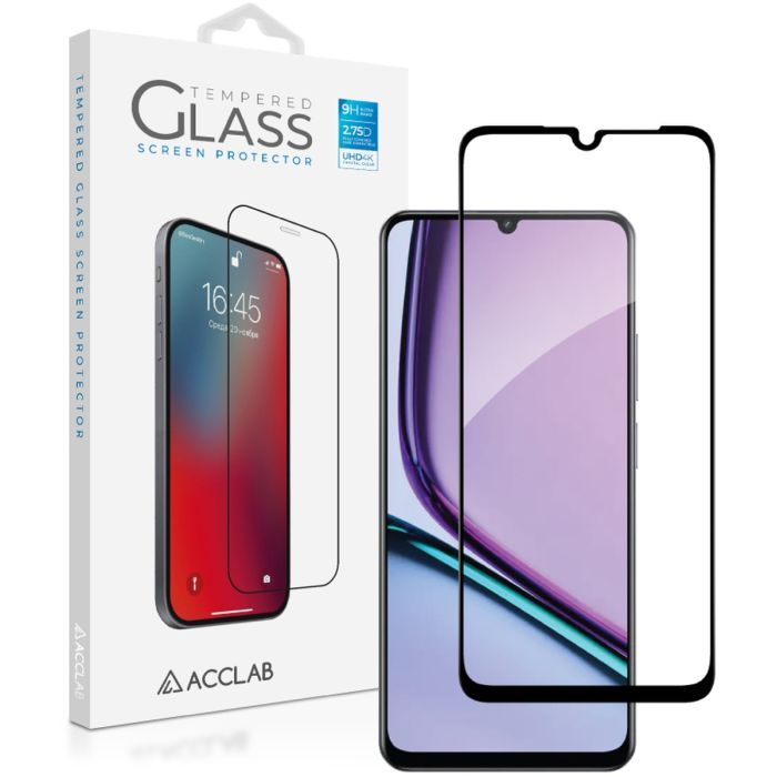 Стекло защитное ACCLAB Full Glue Realme Note 60 Black Фото
