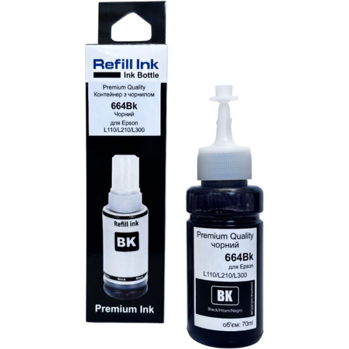 Чернила Premium Quality Epson 664Bk 70мл Black Фото