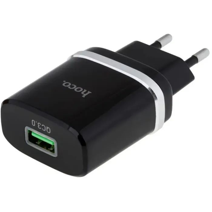 Зарядное устройство HOCO C12Q Smart USB QC3.0 18W Black Фото