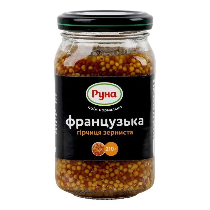 Соус Руна Гірчиця Французька зерниста 210 г Фото