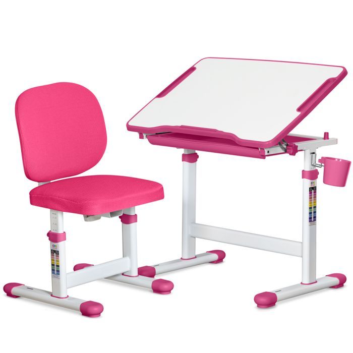 Парта со стулом Evo-kids Evo-06 Plus Pink Фото
