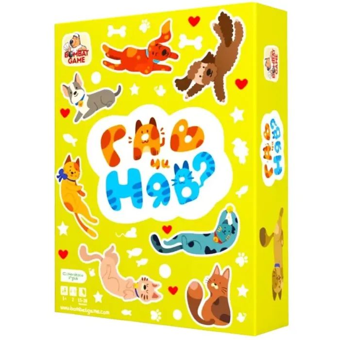 Настольная игра Bombat game Гав или Мяу (укр.) Фото