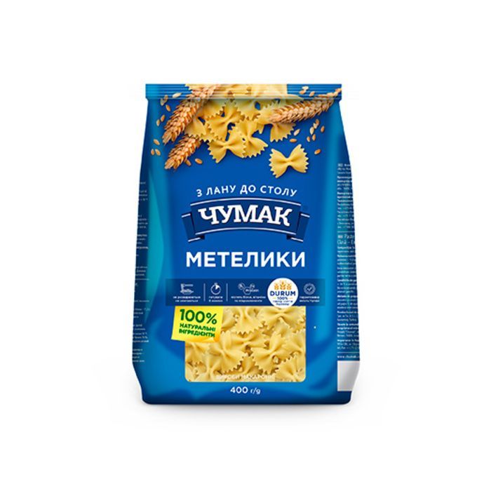 Макароны Чумак Бабочки 400 г Фото