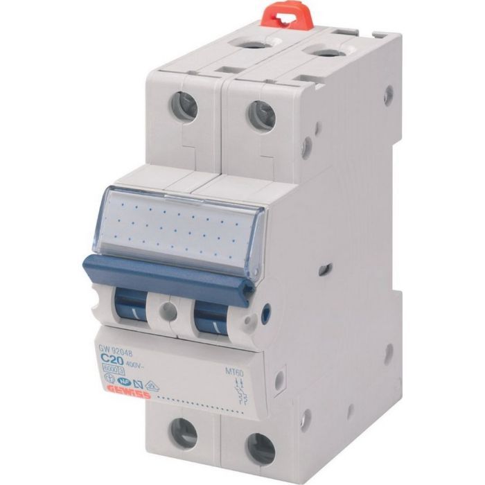 Автоматический выключатель GEWISS 2-п. 20A 6kA С Фото