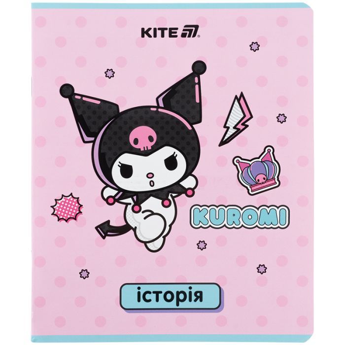 Тетрадь Kite предметная Kuromi 48 листов, клетка, история Фото
