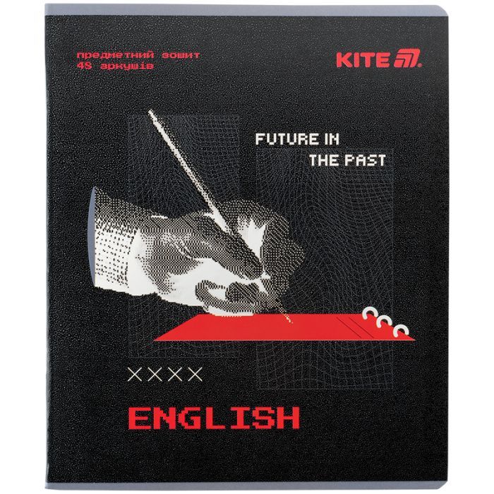 Тетрадь Kite предметний Techno 48 аркуші, лінія, английська мов Фото