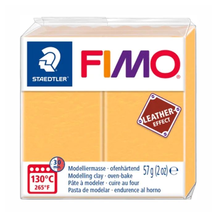 Пластика Fimo Leather-effect, Шафран жовтий, 57 гр Фото
