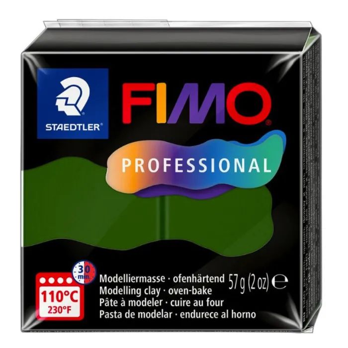 Пластика Fimo Professional, Зелена травяна, 57 Фото
