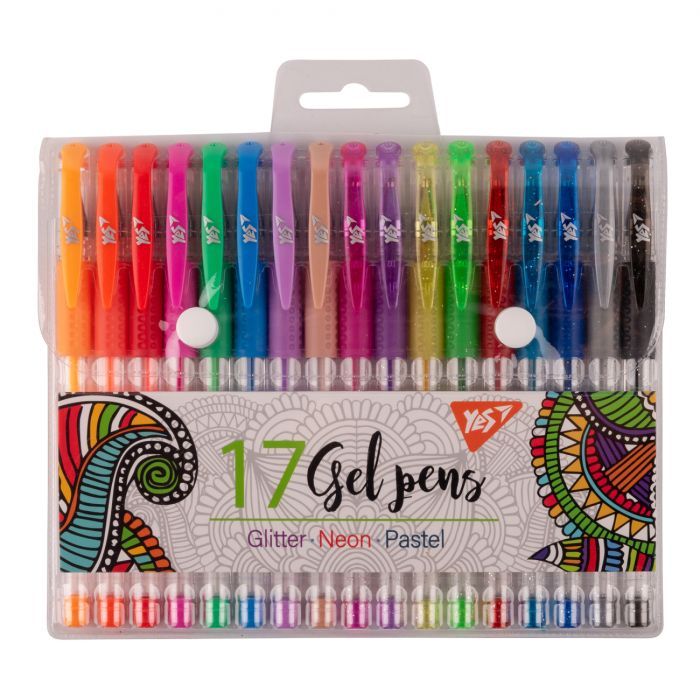 Ручка гелевая Yes набор 17 штук Фото
