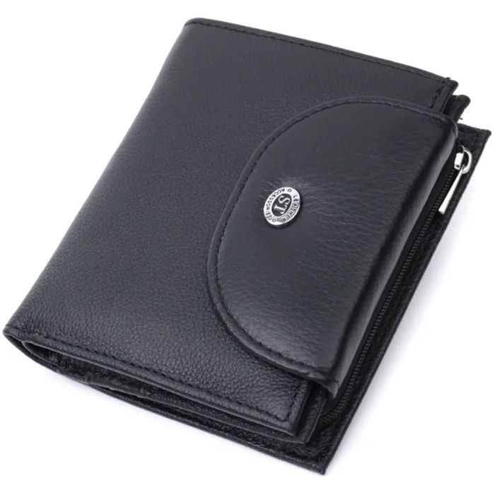 Кошелек ST Leather Из натуральной кожи Черный Фото