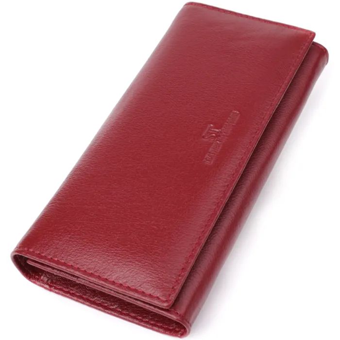 Кошелек ST Leather Из натуральной кожи Бордовый Фото