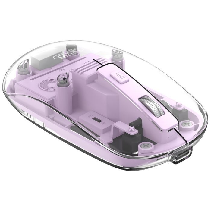 Мышка XO M12 Wireless Transparent/Pink Фото