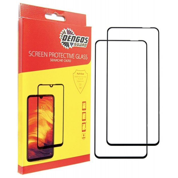 Стекло защитное Dengos Realme C71 Black 2 pcs Фото