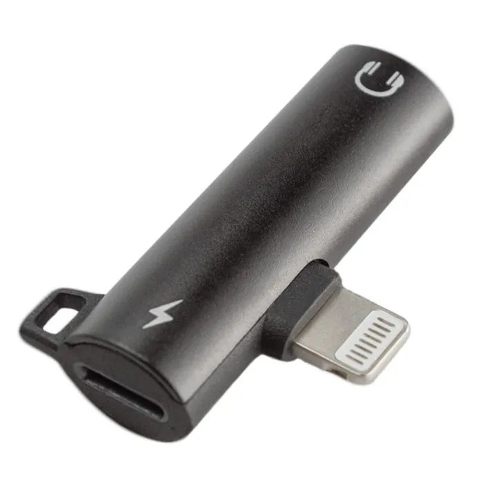 Переходник XoKo Lightning M to Lightning F + 3.5mm F Фото