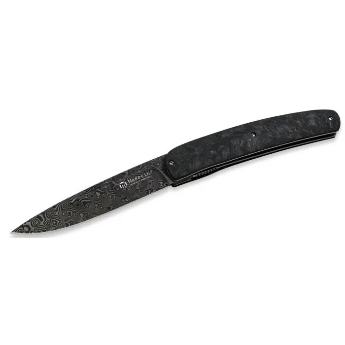 Нож Maserin Gourmet, дамаск, fat carbon, чорний Фото