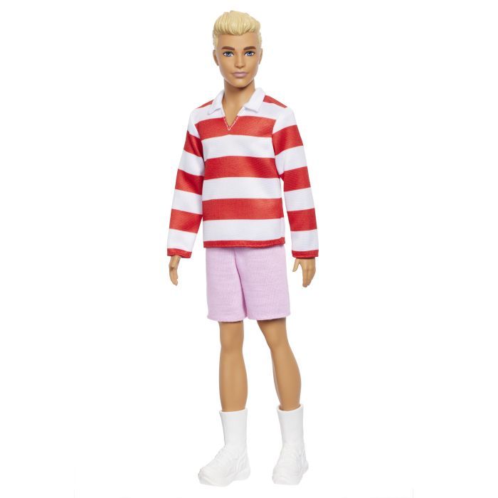 Кукла Barbie Fashionistas Кен Бело-красная полоска Фото