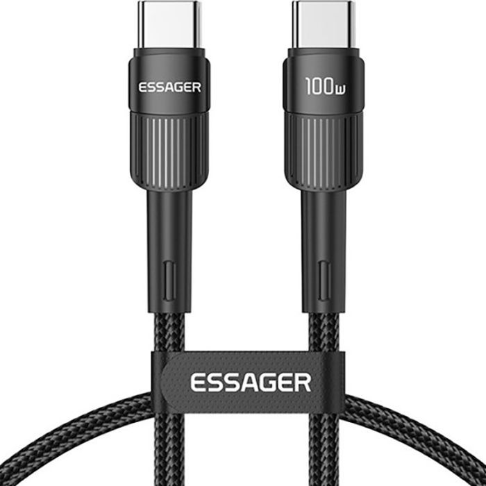 Дата кабель Essager USB-C to USB-C 1.0m 100W black Фото