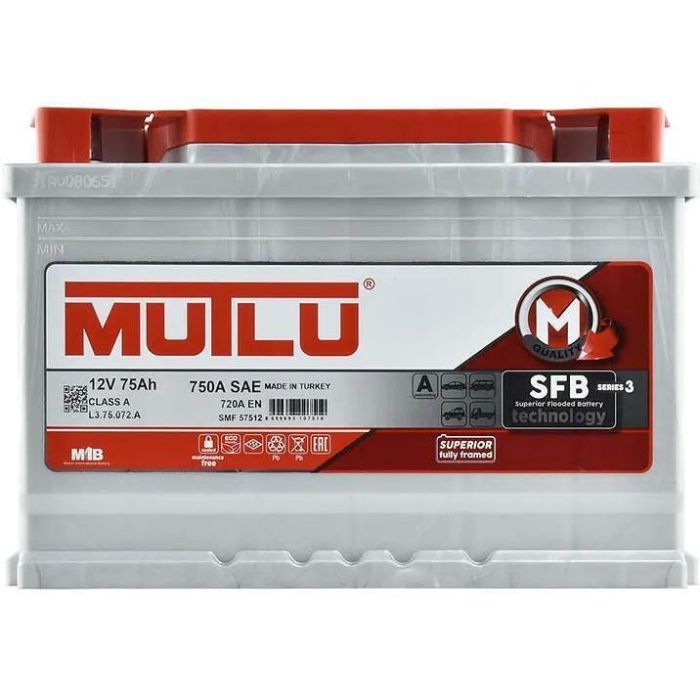 Аккумулятор автомобильный MUTLU 6СТ-75 (0) SFB L3.75.072.A Фото