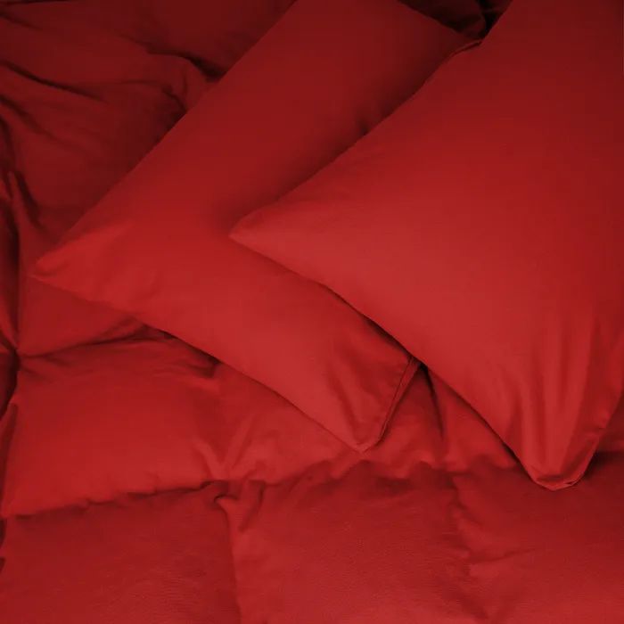 Постельное белье MirSon 009 Red Фланель 200х220 Евро Фото