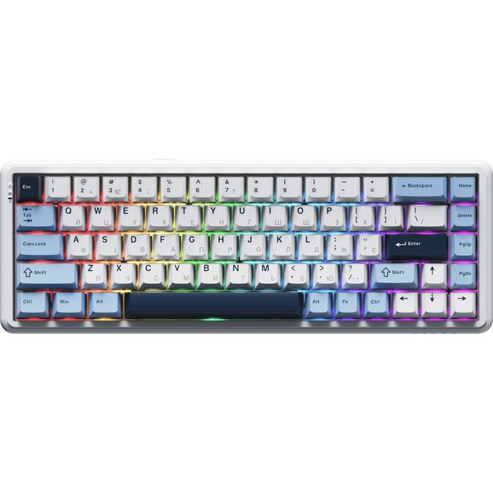 Клавиатура Ajazz AK680 MAX Magnetic Switch RGB USB White Фото